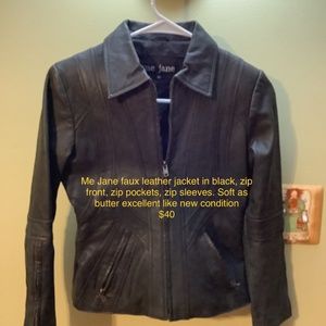 Me Jane faux leather black jacket